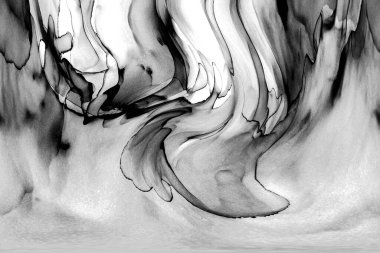 Yüksek kaliteli soyut Çin manzara resminin modern sanat arka planı alkol mürekkebiyle sunulmuştur..