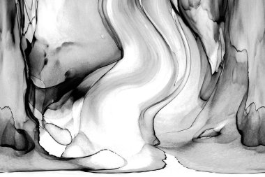 Yüksek kaliteli soyut Çin manzara resminin modern sanat arka planı alkol mürekkebiyle sunulmuştur..