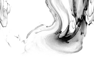 Yüksek kaliteli soyut Çin manzara resminin modern sanat arka planı alkol mürekkebiyle sunulmuştur..