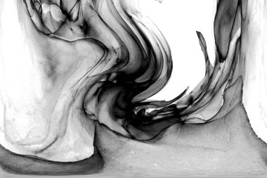 Yüksek kaliteli soyut Çin manzara resminin modern sanat arka planı alkol mürekkebiyle sunulmuştur..