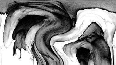 Yüksek kaliteli soyut Çin manzara resminin modern sanat arka planı alkol mürekkebiyle sunulmuştur..