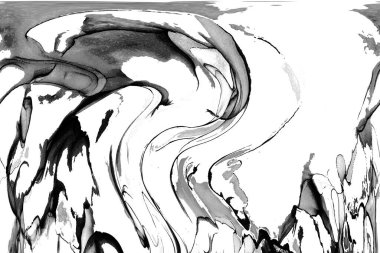 Yüksek kaliteli soyut Çin manzara resminin modern sanat arka planı alkol mürekkebiyle sunulmuştur..