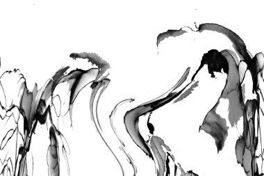 Yüksek kaliteli soyut Çin manzara resminin modern sanat arka planı alkol mürekkebiyle sunulmuştur..