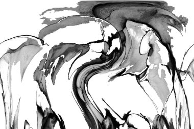 Yüksek kaliteli soyut Çin manzara resminin modern sanat arka planı alkol mürekkebiyle sunulmuştur..