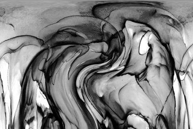 Yüksek kaliteli soyut Çin manzara resminin modern sanat arka planı alkol mürekkebiyle sunulmuştur..