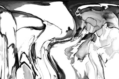 Yüksek kaliteli soyut Çin manzara resminin modern sanat arka planı alkol mürekkebiyle sunulmuştur..