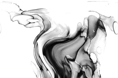 Yüksek kaliteli soyut Çin manzara resminin modern sanat arka planı alkol mürekkebiyle sunulmuştur..