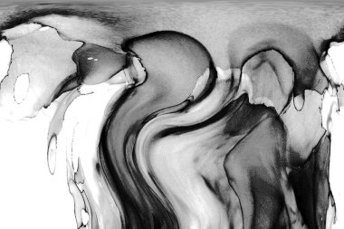 Yüksek kaliteli soyut Çin manzara resminin modern sanat arka planı alkol mürekkebiyle sunulmuştur..