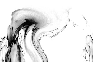 Yüksek kaliteli soyut Çin manzara resminin modern sanat arka planı alkol mürekkebiyle sunulmuştur..