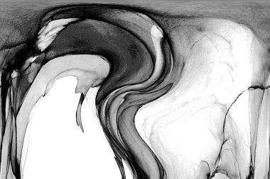 Yüksek kaliteli soyut Çin manzara resminin modern sanat arka planı alkol mürekkebiyle sunulmuştur..