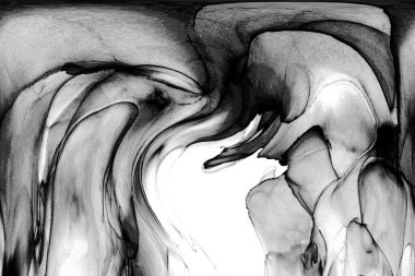 Yüksek kaliteli soyut Çin manzara resminin modern sanat arka planı alkol mürekkebiyle sunulmuştur..