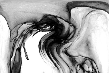 Yüksek kaliteli soyut Çin manzara resminin modern sanat arka planı alkol mürekkebiyle sunulmuştur..