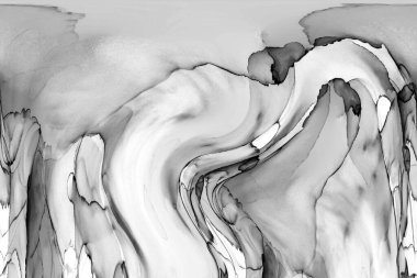 Yüksek kaliteli soyut Çin manzara resminin modern sanat arka planı alkol mürekkebiyle sunulmuştur..