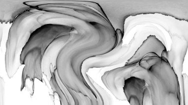 Yüksek kaliteli soyut Çin manzara resminin modern sanat arka planı alkol mürekkebiyle sunulmuştur..