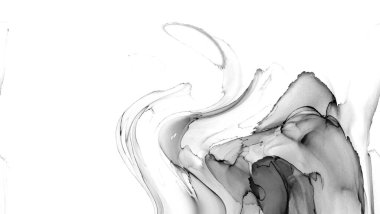 Yüksek kaliteli soyut Çin manzara resminin modern sanat arka planı alkol mürekkebiyle sunulmuştur..