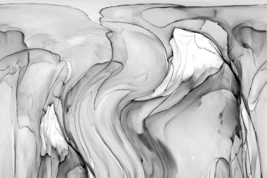 Yüksek kaliteli soyut Çin manzara resminin modern sanat arka planı alkol mürekkebiyle sunulmuştur..