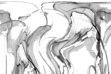 Yüksek kaliteli soyut Çin manzara resminin modern sanat arka planı alkol mürekkebiyle sunulmuştur..