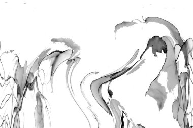 Yüksek kaliteli soyut Çin manzara resminin modern sanat arka planı alkol mürekkebiyle sunulmuştur..