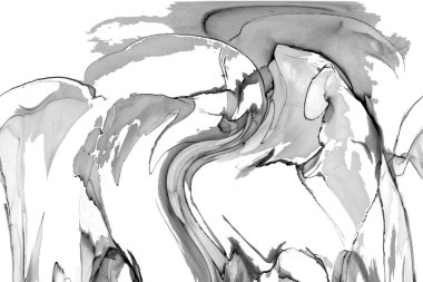 Yüksek kaliteli soyut Çin manzara resminin modern sanat arka planı alkol mürekkebiyle sunulmuştur..