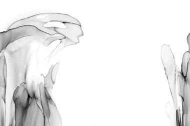 Yüksek kaliteli soyut Çin manzara resminin modern sanat arka planı alkol mürekkebiyle sunulmuştur..