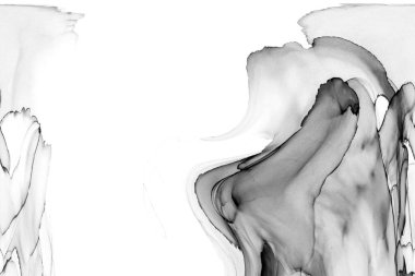 Yüksek kaliteli soyut Çin manzara resminin modern sanat arka planı alkol mürekkebiyle sunulmuştur..