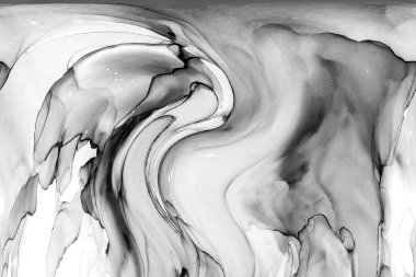 Yüksek kaliteli soyut Çin manzara resminin modern sanat arka planı alkol mürekkebiyle sunulmuştur..