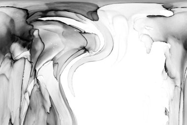 Yüksek kaliteli soyut Çin manzara resminin modern sanat arka planı alkol mürekkebiyle sunulmuştur..