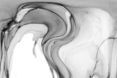 Yüksek kaliteli soyut Çin manzara resminin modern sanat arka planı alkol mürekkebiyle sunulmuştur..