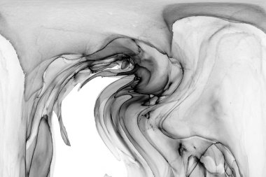 Yüksek kaliteli soyut Çin manzara resminin modern sanat arka planı alkol mürekkebiyle sunulmuştur..