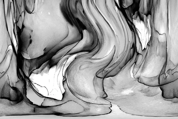 Yüksek kaliteli soyut Çin manzara resminin modern sanat arka planı alkol mürekkebiyle sunulmuştur..