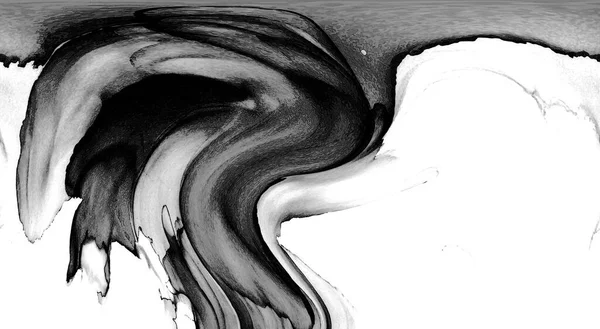水墨呈现的高质量抽象中国山水画的现代艺术背景 — 图库照片
