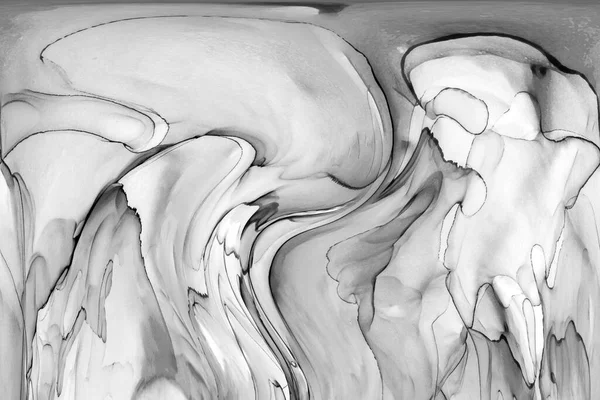 Yüksek kaliteli soyut Çin manzara resminin modern sanat arka planı alkol mürekkebiyle sunulmuştur..