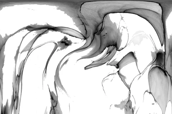 Yüksek kaliteli soyut Çin manzara resminin modern sanat arka planı alkol mürekkebiyle sunulmuştur..