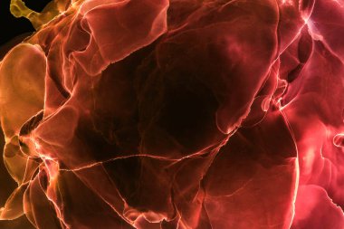 Alkol mürekkebinden yapılmış doğal akışkan sanat tablosu. Yumuşak, rüya gibi renkler. Aurora oluştur. Şeffaf dalgalı hatları ateşle.