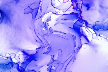 Alkol mürekkebinden yapılmış doğal akışkan sanat tablosu. Yumuşak, rüya gibi renkler. Aurora oluştur. Şeffaf dalgalı hatları ateşle.