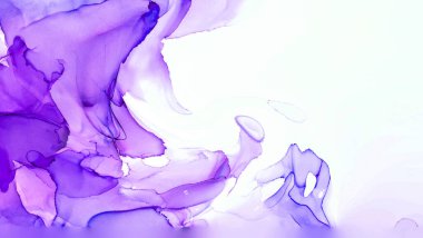 Alkol mürekkebinden yapılmış doğal akışkan sanat tablosu. Yumuşak, rüya gibi renkler. Aurora oluştur. Şeffaf dalgalı hatları ateşle.