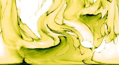 Alkol mürekkebinden yapılmış doğal akışkan sanat tablosu. Yumuşak, rüya gibi renkler. Aurora oluştur. Şeffaf dalgalı hatları ateşle.