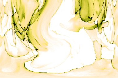 Alkol mürekkebinden yapılmış doğal akışkan sanat tablosu. Yumuşak, rüya gibi renkler. Aurora oluştur. Şeffaf dalgalı hatları ateşle.