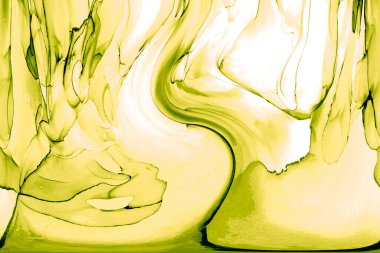 Alkol mürekkebinden yapılmış doğal akışkan sanat tablosu. Yumuşak, rüya gibi renkler. Aurora oluştur. Şeffaf dalgalı hatları ateşle.