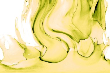 Alkol mürekkebinden yapılmış doğal akışkan sanat tablosu. Yumuşak, rüya gibi renkler. Aurora oluştur. Şeffaf dalgalı hatları ateşle.