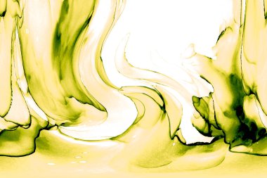 Alkol mürekkebinden yapılmış doğal akışkan sanat tablosu. Yumuşak, rüya gibi renkler. Aurora oluştur. Şeffaf dalgalı hatları ateşle.