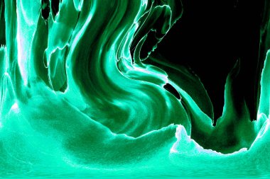 Alkol mürekkebinden yapılmış doğal akışkan sanat tablosu. Yumuşak, rüya gibi renkler. Aurora oluştur. Şeffaf dalgalı hatları ateşle.