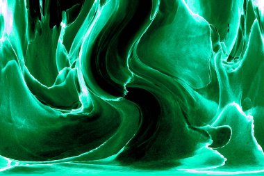 Alkol mürekkebinden yapılmış doğal akışkan sanat tablosu. Yumuşak, rüya gibi renkler. Aurora oluştur. Şeffaf dalgalı hatları ateşle.