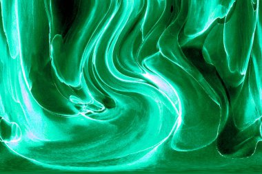 Alkol mürekkebinden yapılmış doğal akışkan sanat tablosu. Yumuşak, rüya gibi renkler. Aurora oluştur. Şeffaf dalgalı hatları ateşle.