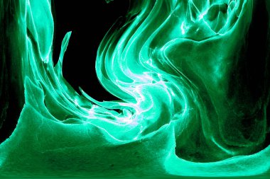 Alkol mürekkebinden yapılmış doğal akışkan sanat tablosu. Yumuşak, rüya gibi renkler. Aurora oluştur. Şeffaf dalgalı hatları ateşle.