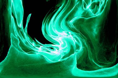 Alkol mürekkebinden yapılmış doğal akışkan sanat tablosu. Yumuşak, rüya gibi renkler. Aurora oluştur. Şeffaf dalgalı hatları ateşle.