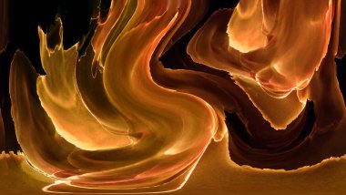 Alkol mürekkebinden yapılmış doğal akışkan sanat tablosu. Yumuşak, rüya gibi renkler. Aurora oluştur. Şeffaf dalgalı hatları ateşle.