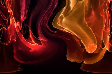 Alkol mürekkebinden yapılmış doğal akışkan sanat tablosu. Yumuşak, rüya gibi renkler. Aurora oluştur. Şeffaf dalgalı hatları ateşle.