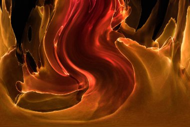 Alkol mürekkebinden yapılmış doğal akışkan sanat tablosu. Yumuşak, rüya gibi renkler. Aurora oluştur. Şeffaf dalgalı hatları ateşle.