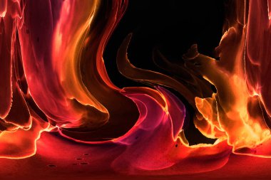 Alkol mürekkebinden yapılmış doğal akışkan sanat tablosu. Yumuşak, rüya gibi renkler. Aurora oluştur. Şeffaf dalgalı hatları ateşle.